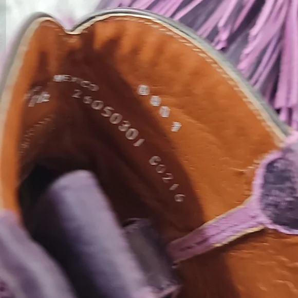 ROPER FRINGE BOOT- PURPLE 7.5 NEW - Picture 15 of 16